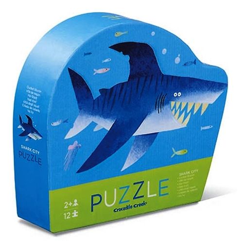 Crocodile creek mini puzzel - haai - 12st
