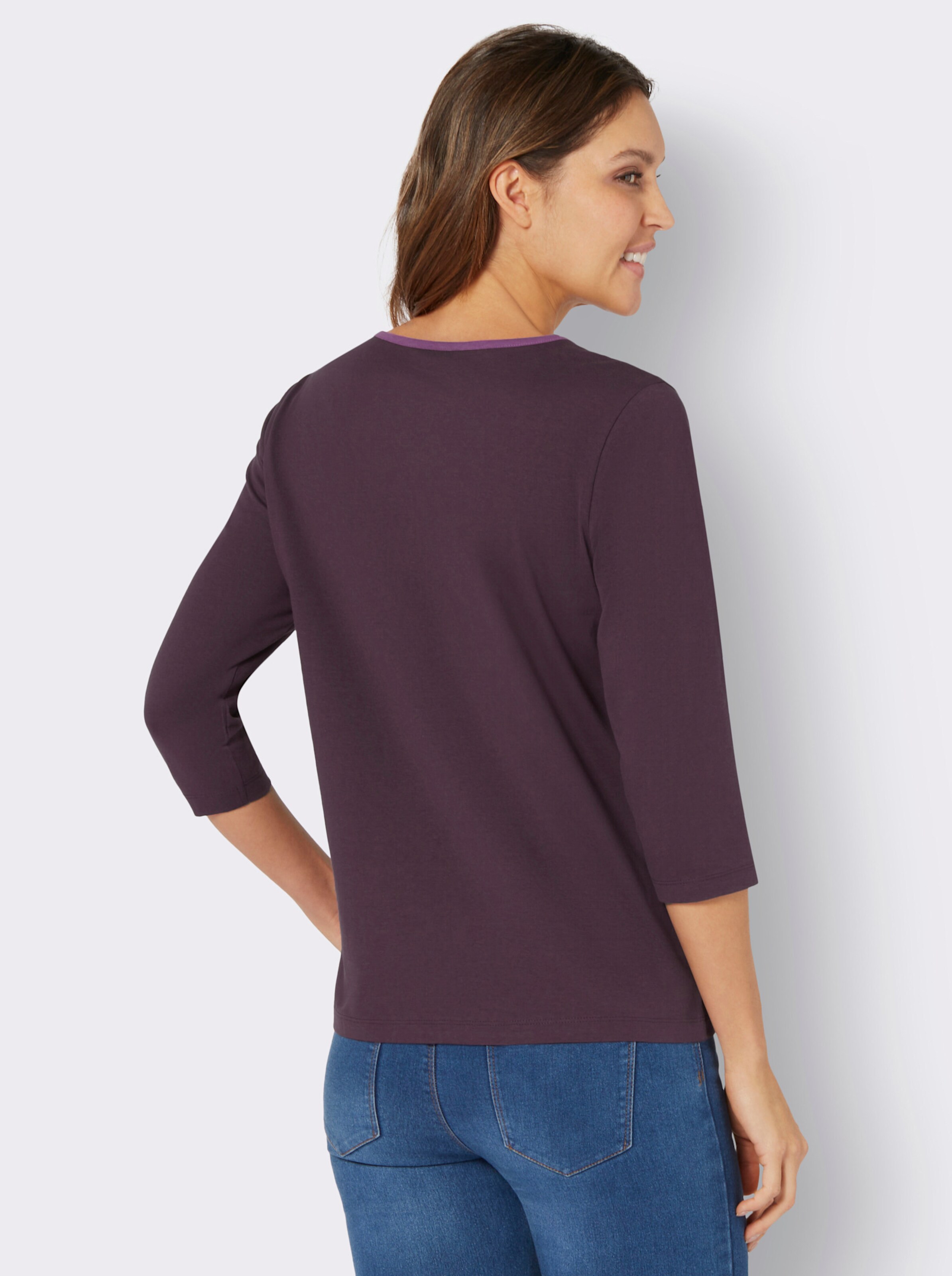 34-Arm-Shirt mit Herz-Motiv