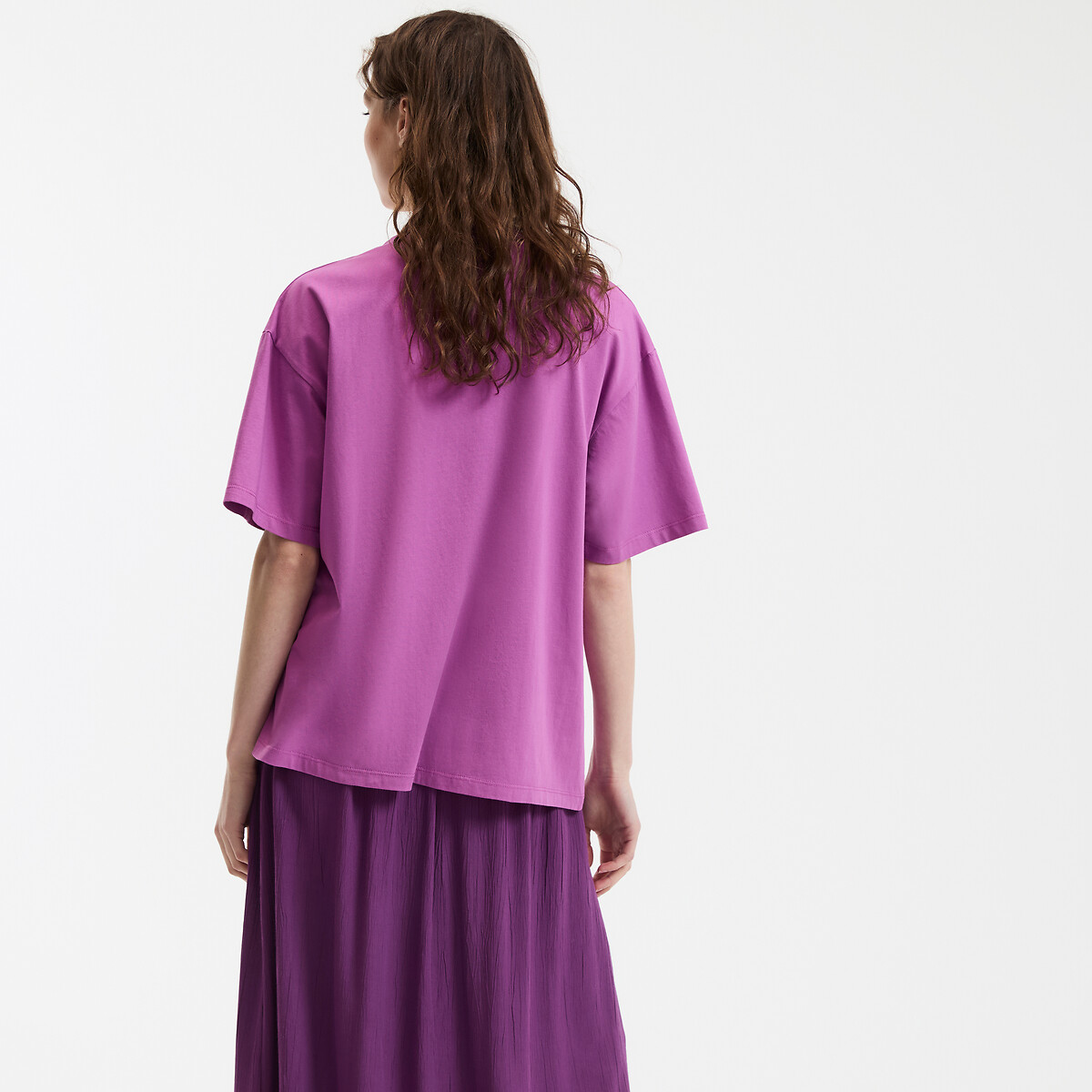 COLEÇÕES LA REDOUTE<br>Camiseta estampada com gola redonda e mangas curtas