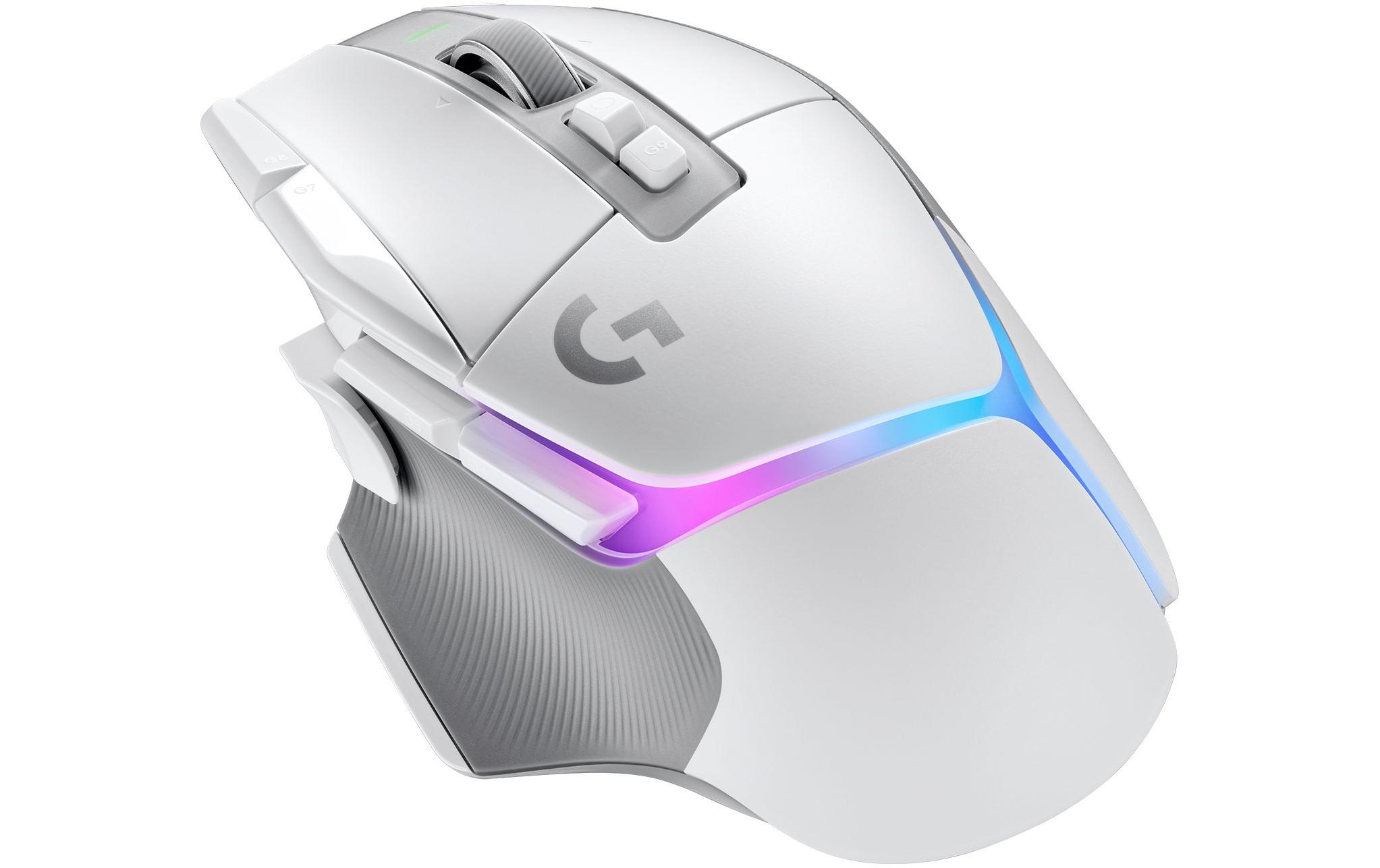 Gaming-Maus G502 X Plus Weiss<br>Kabellose Lightspeed Gaming-Maus mit «Lightsync»-RGB-Beleuchtung