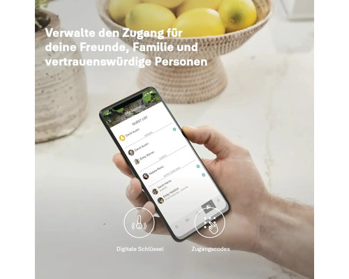 Linus 2 - Slim deurslot, zwart