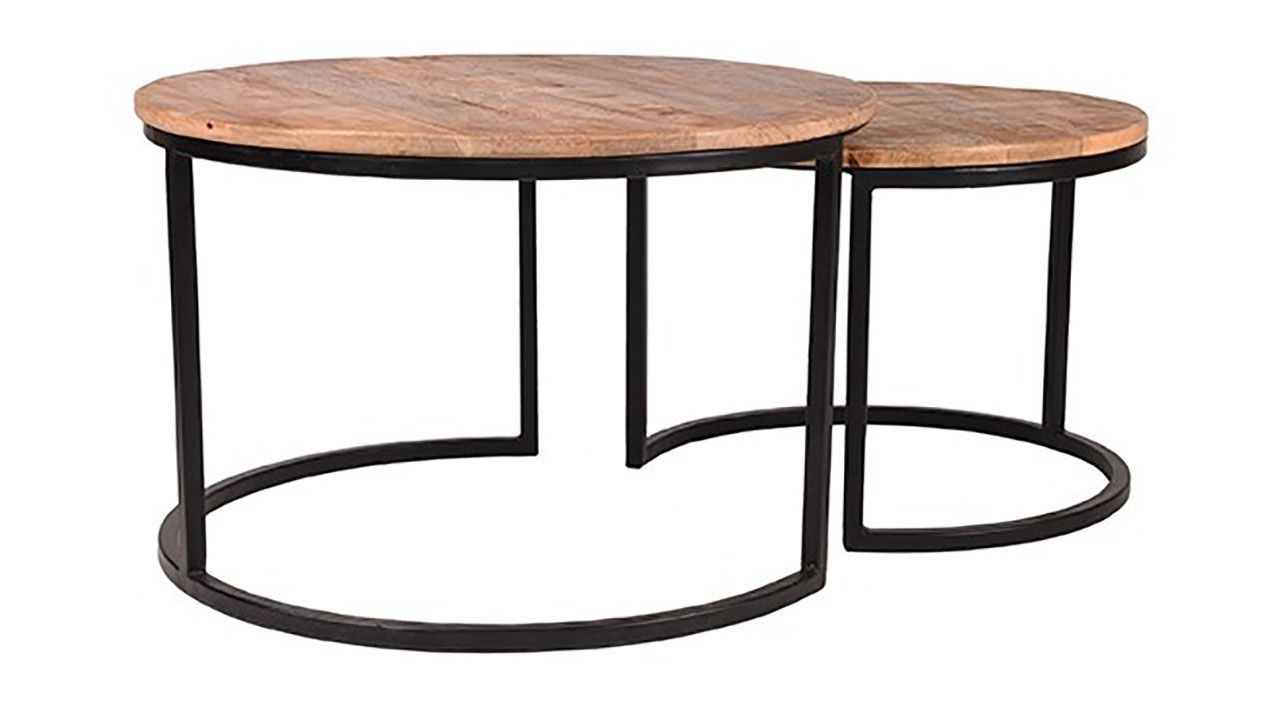 Salontafel Set Double - mango JP-46.024 Double ⌀70  x H45 cm