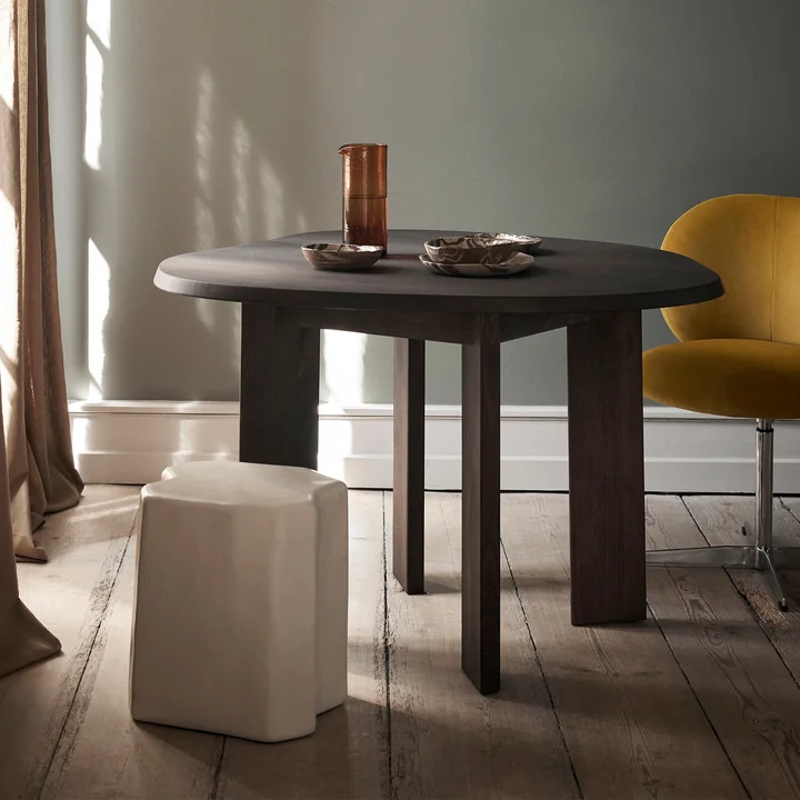 Ferm Living - Tarn Esstisch, 115 cm, Buche dunkel gebeizt