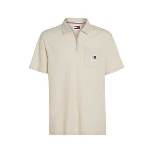 Tommy Jeans Waffle Polo T-shirt, Newsprint, XXL