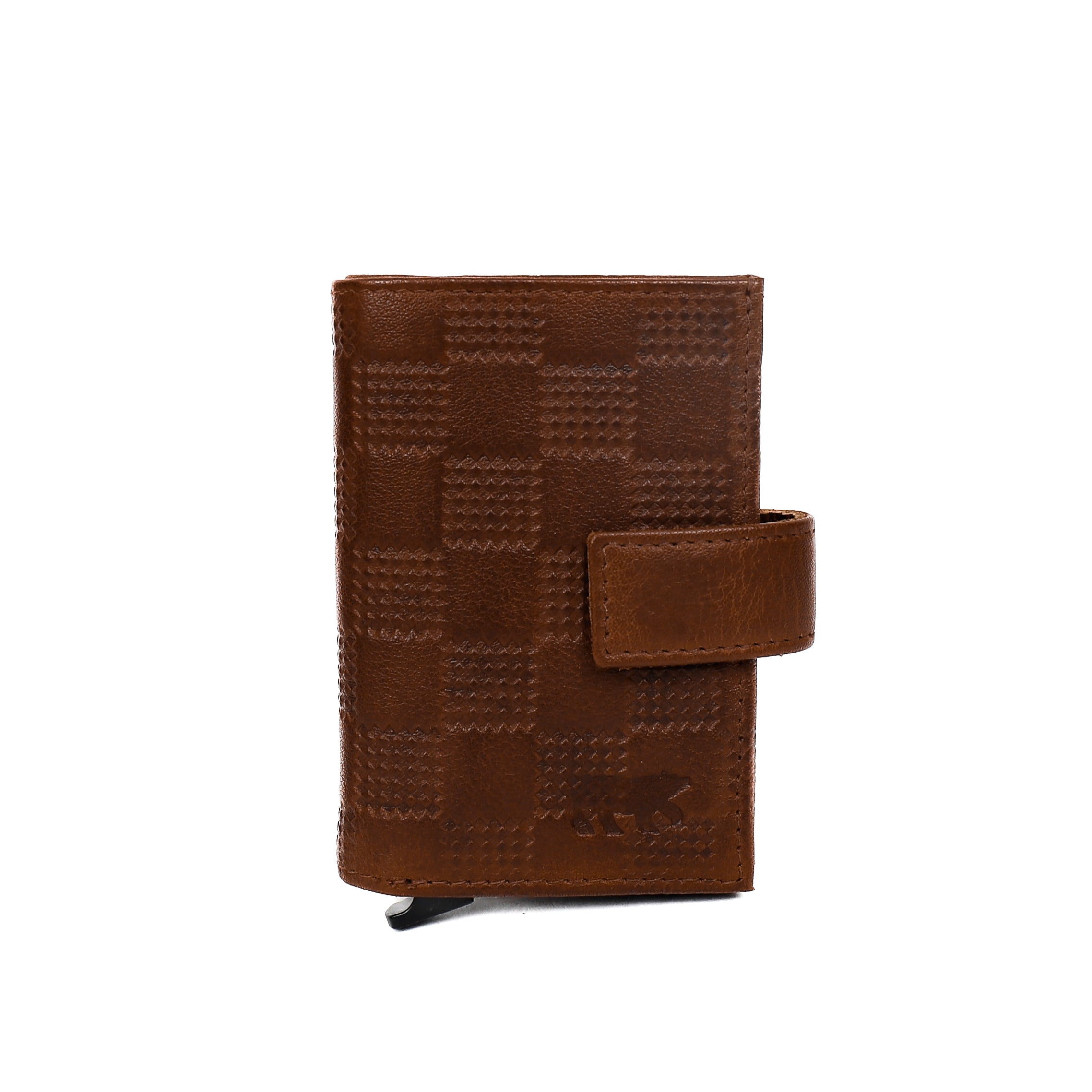 Pasjeshouder 'Elsie' block/cognac Block Cognac