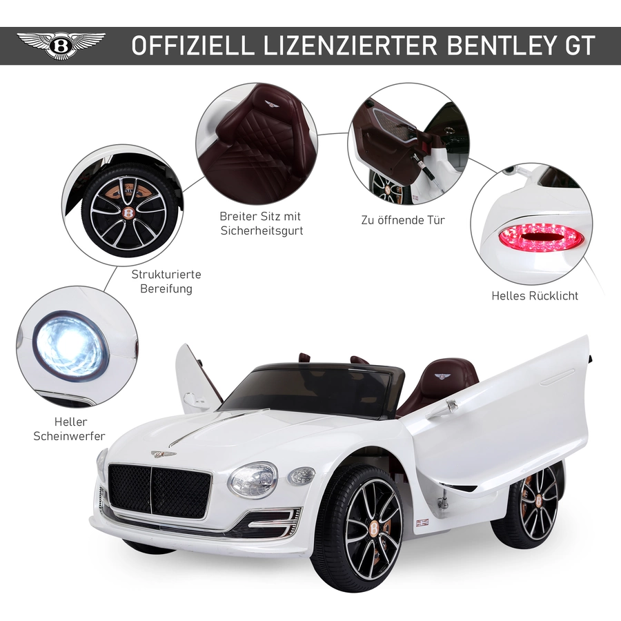 HOMCOM Kinderauto mit Fernbedienung weiß