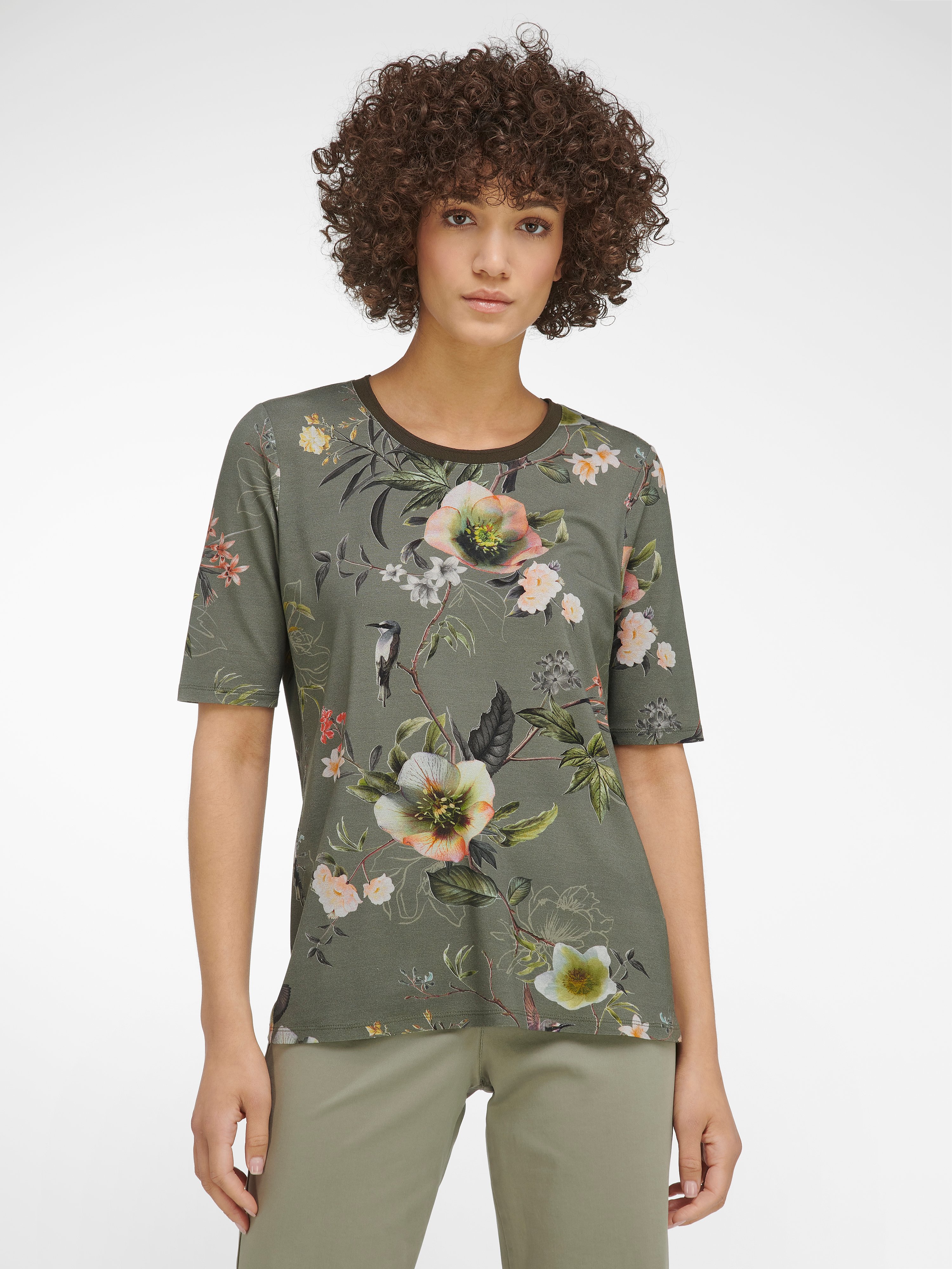 Rundhals-Shirt mit 1/2-Arm