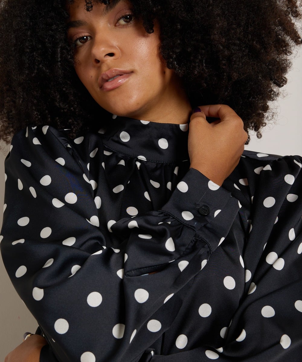 top met stippenprint