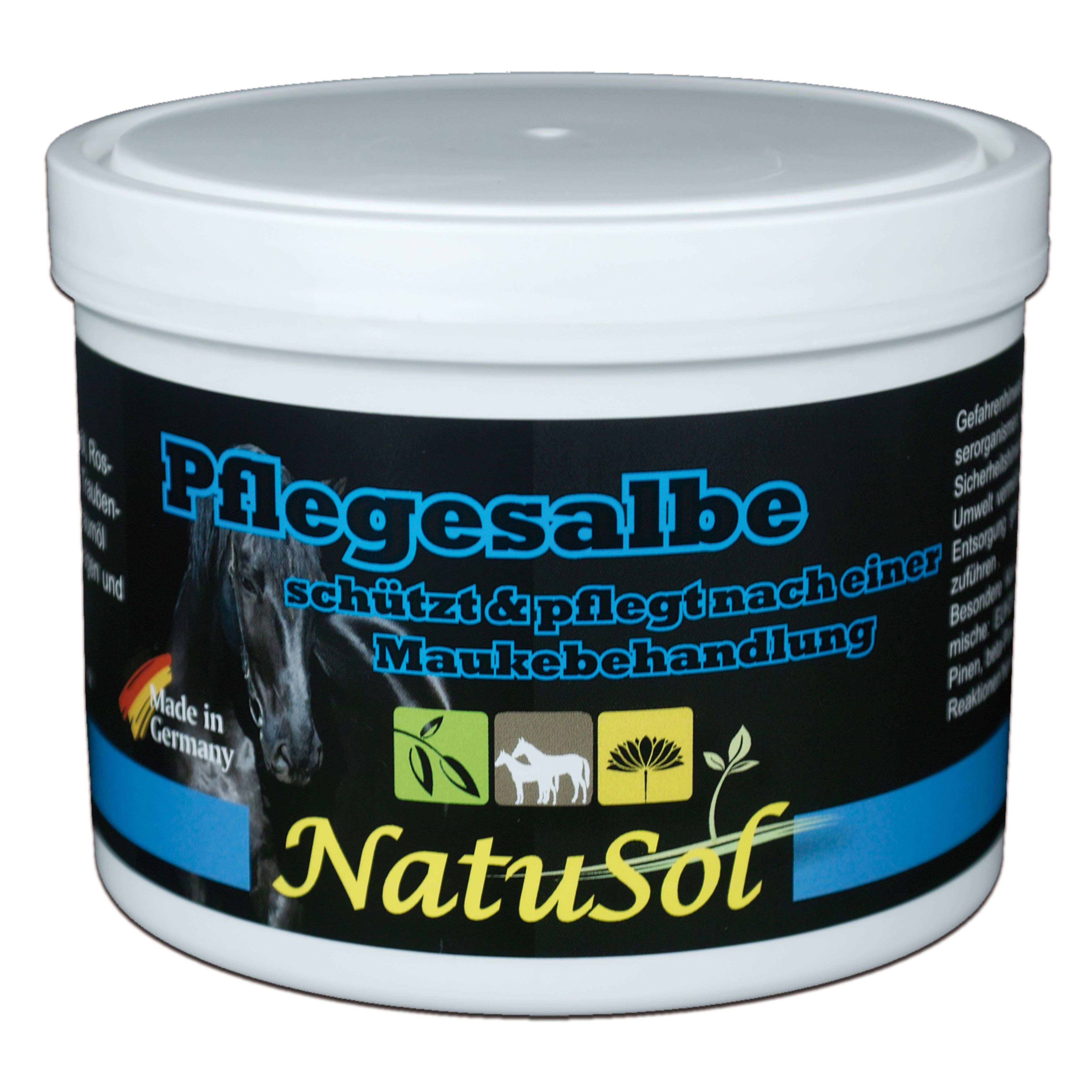 NatuSol Pflegesalbe für Pferde - wertvolle Inhaltsstoffe -