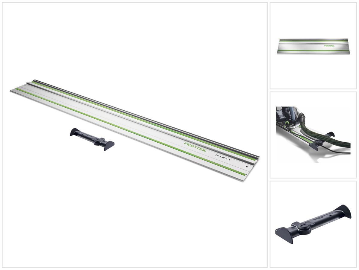 Festool FS 1400/2 geleiderail 1400 mm (491498) + FS/2-AW afbuigplaat