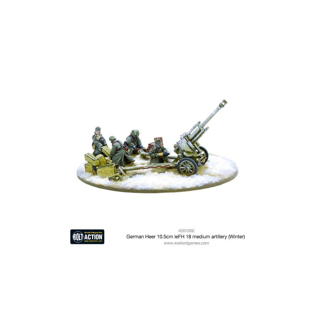 Bolt Action - German Heer 10.5cm leFH 18 Medium Artillery (Winter)