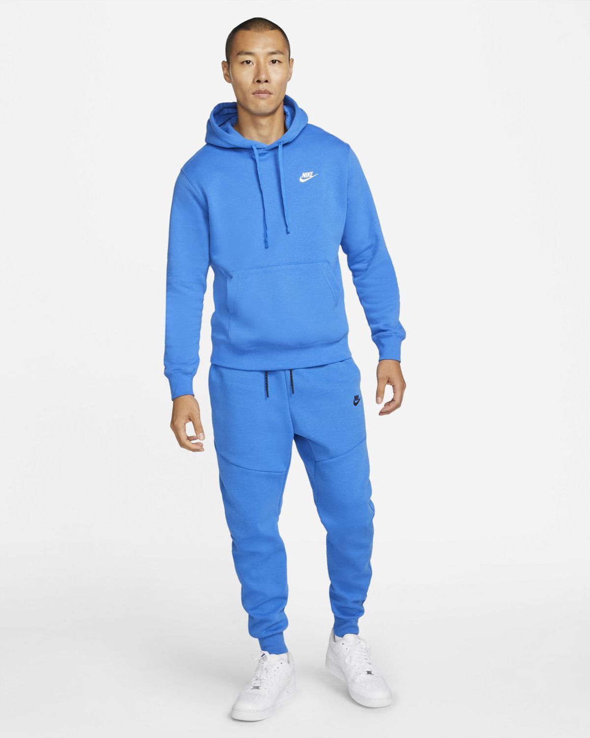 Sweat à capuche Nike Sportswear Club Fleece Bleu pour homme