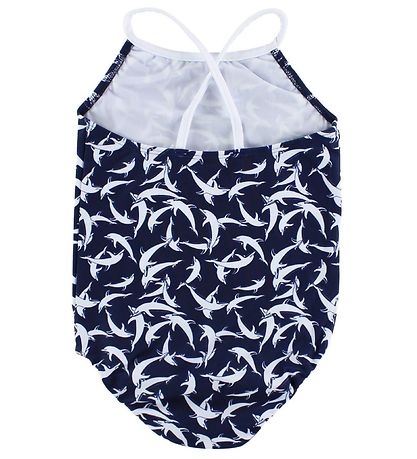 Petit Crabe Bådedragt - UV50+ - Navy m. Delfiner