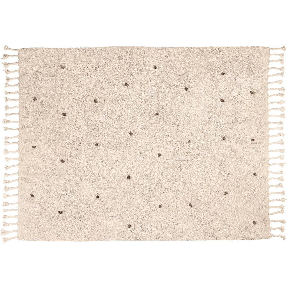 Køb KAS Kopenhagen Natural/Brown Dots Small Rug 140X200