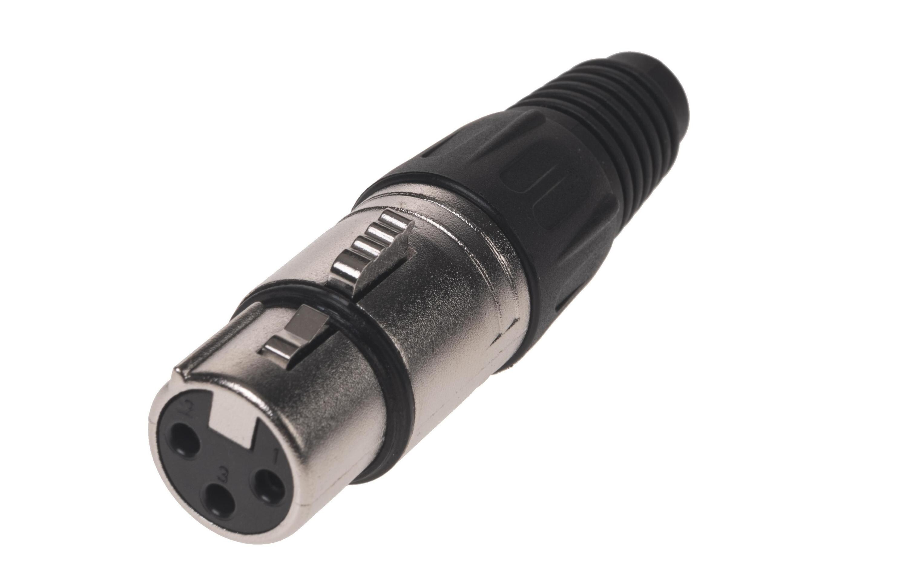 Stecker BC1001NI-F 3-Pol XLRf female Stecker NickelHochwertiger und robuster Bemero XLR-Stecker