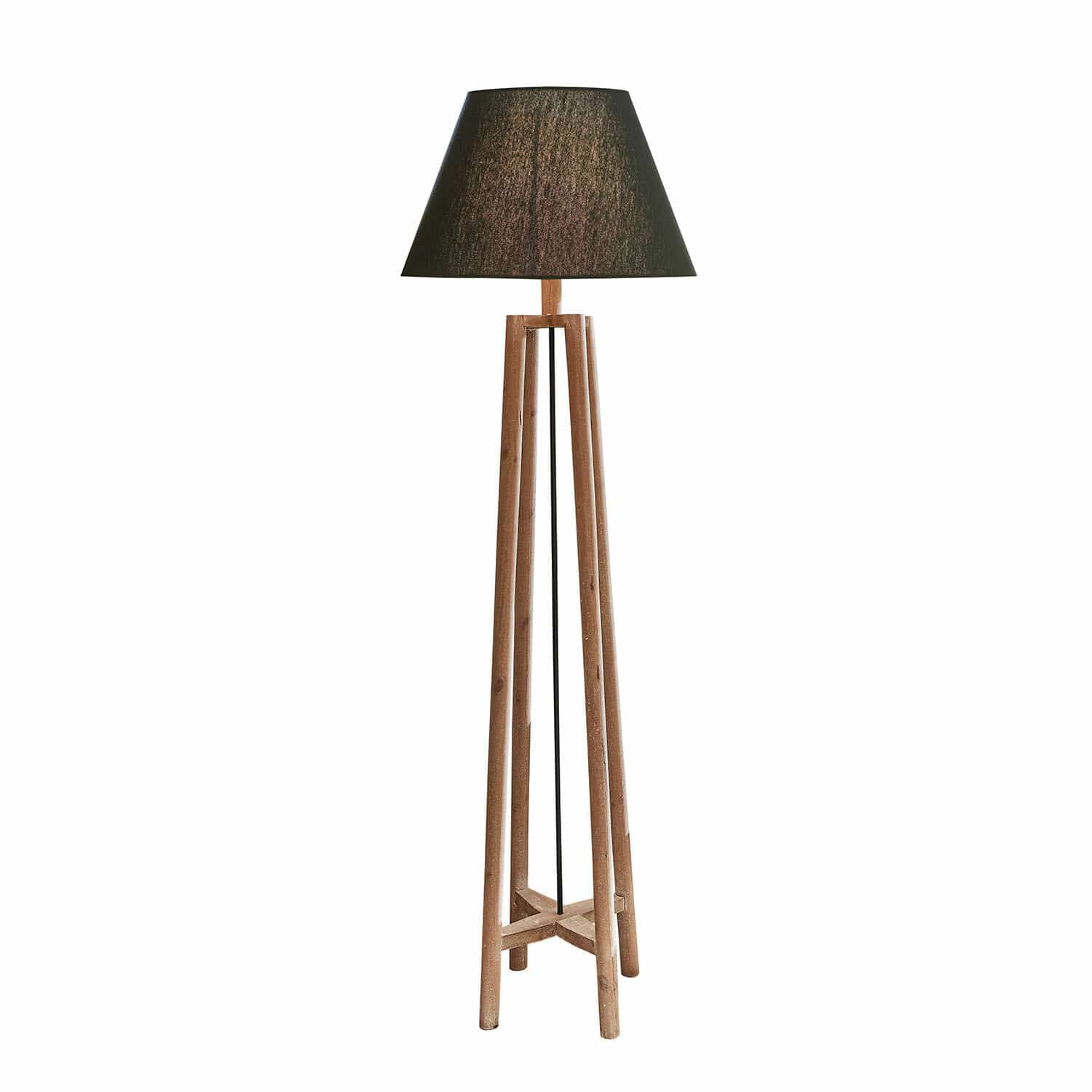Stehlampe Edgewood braun/schwarz
