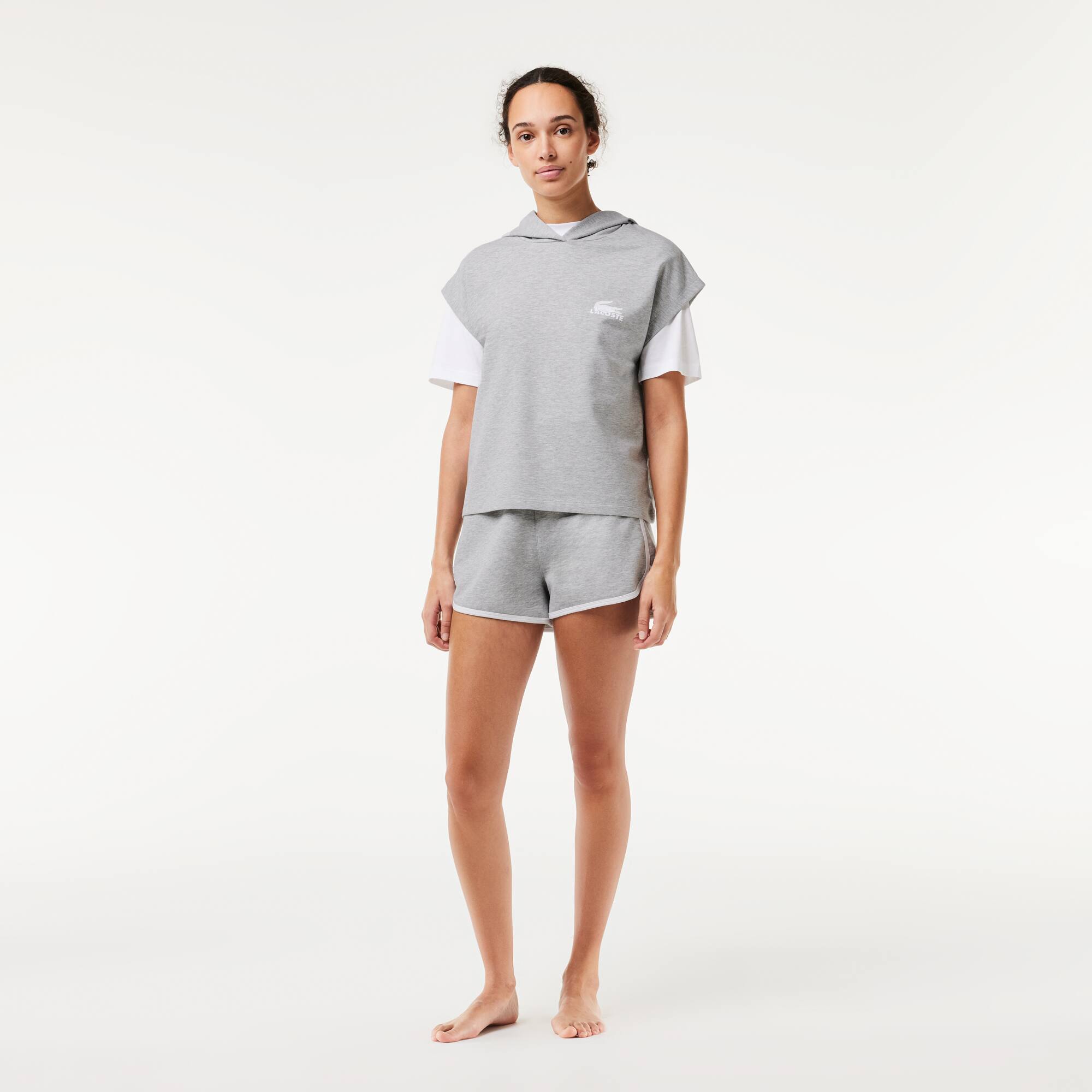Lounge Shorts mit elastischem Bund Loungewear & Nachtwäsche - Grau - Lacoste - Damen