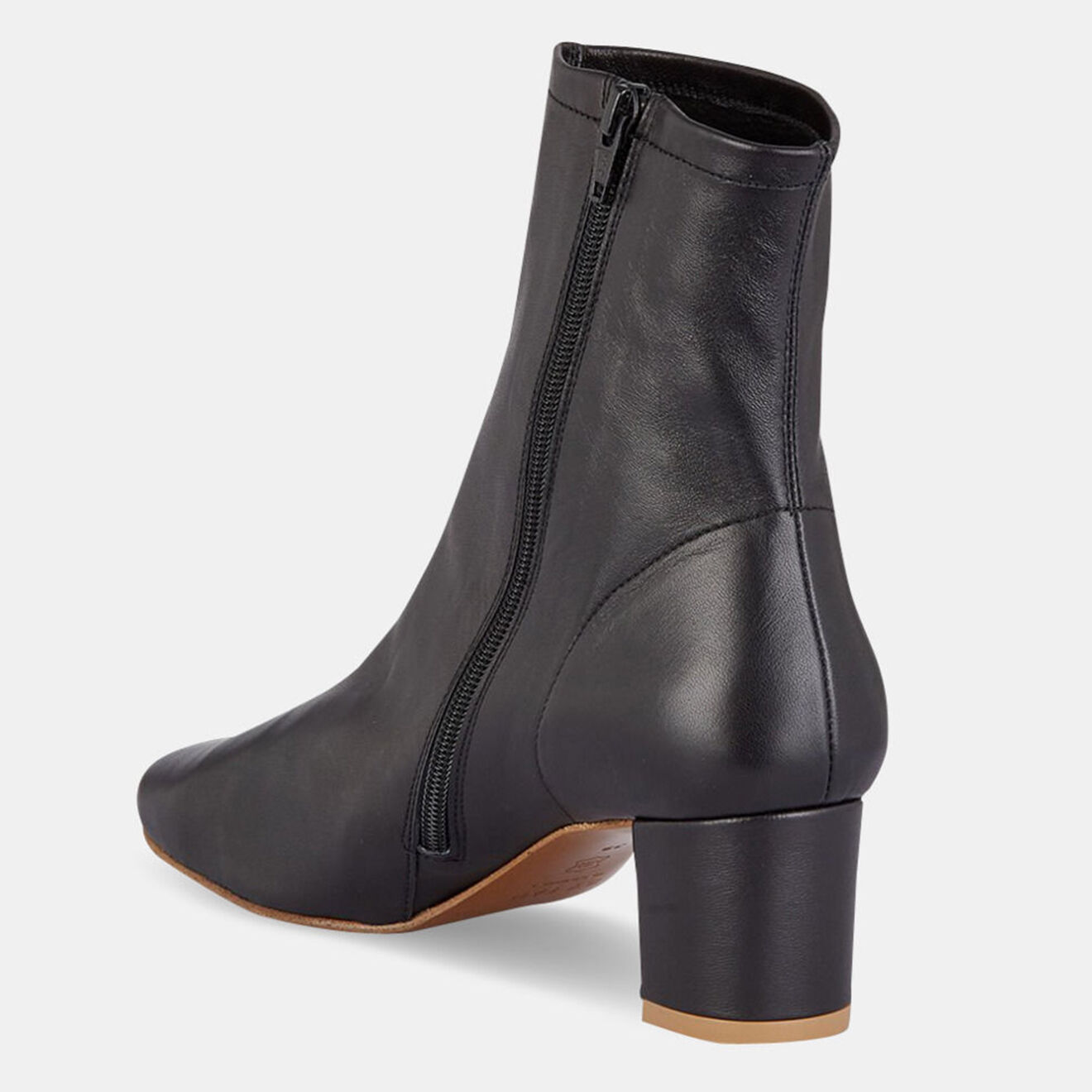 By Far Bottines en Cuir Didi noires - Talon 6 cm