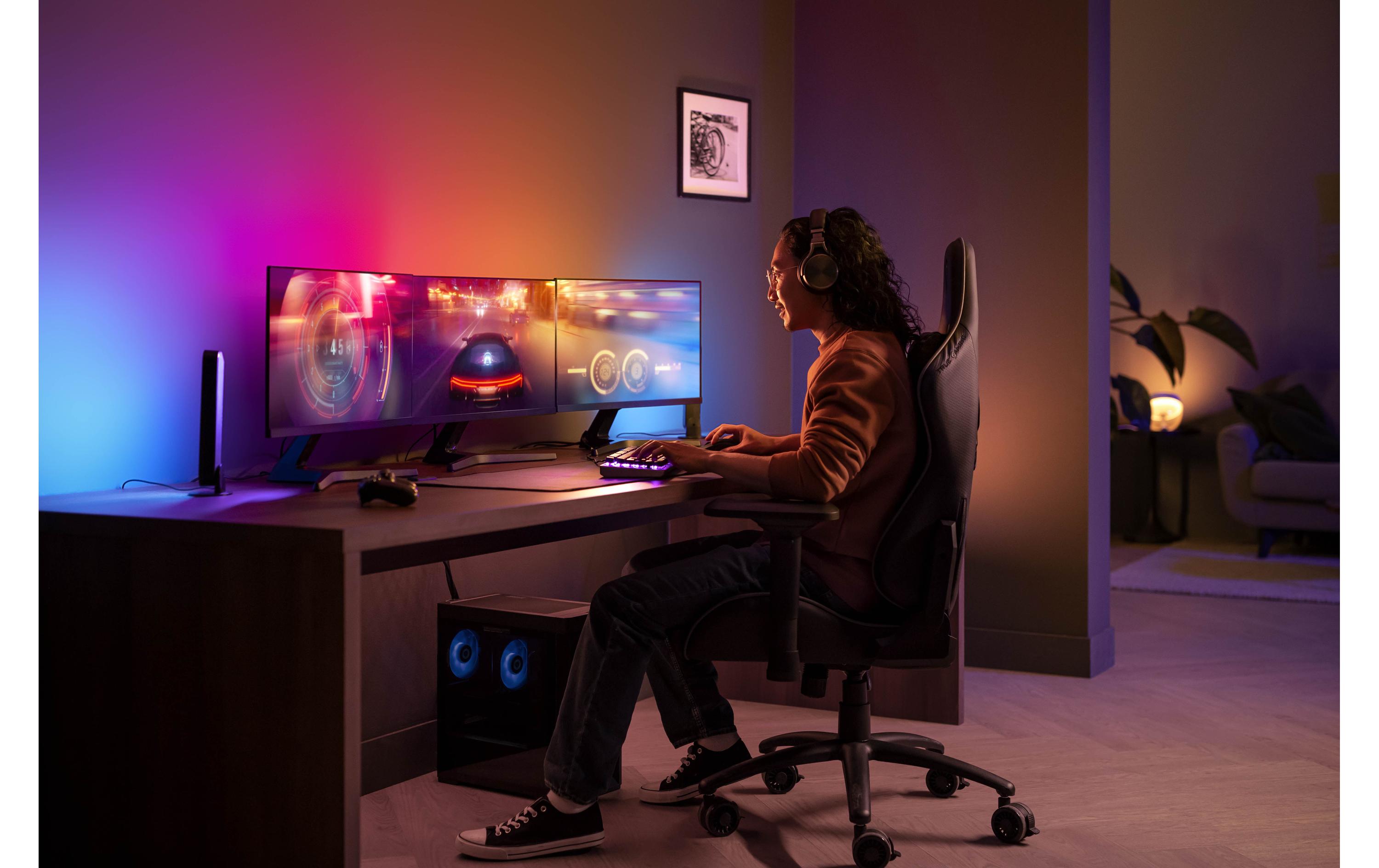 Play Gradient PC Lightstrip 3X 24/27 Starter Set + Bridge<br>Smarte Hintergrundbeleuchtung für Monitore