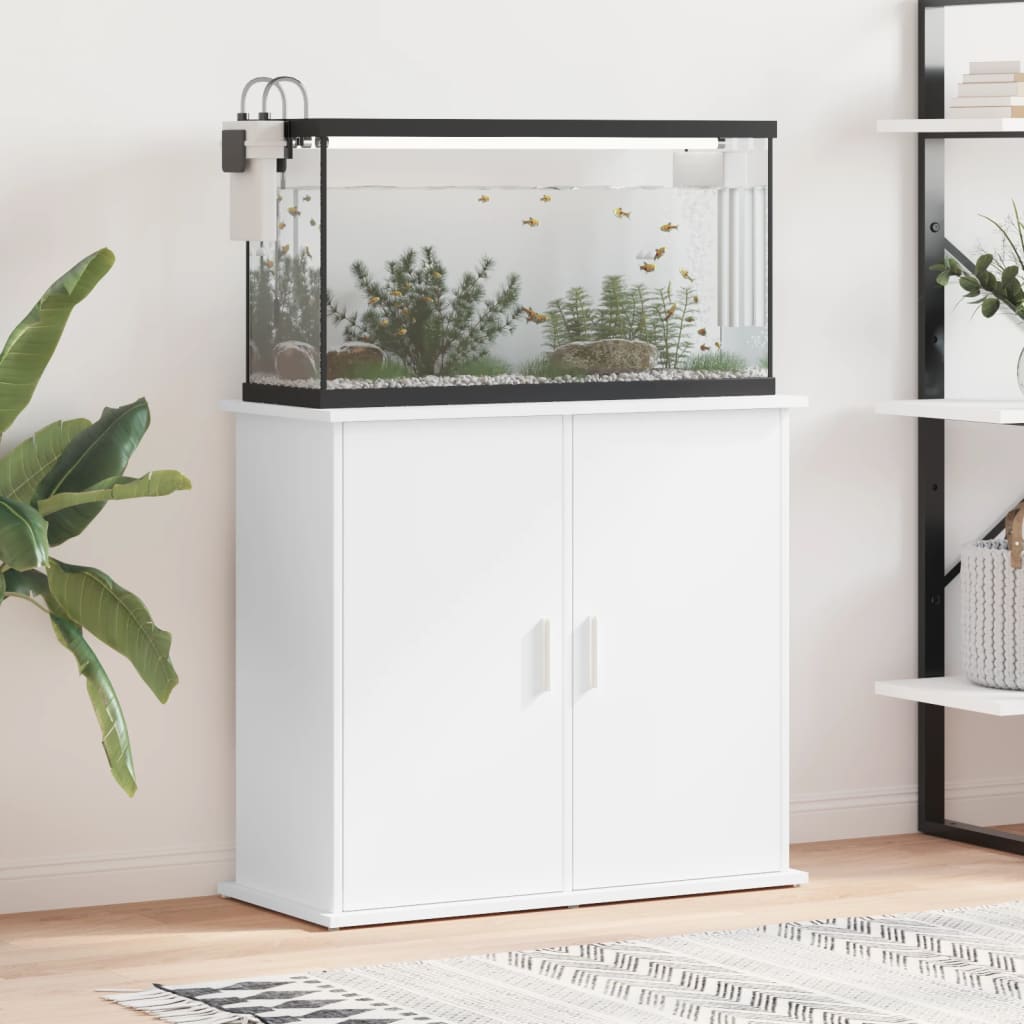 Suporte para aquário vidaXL, madeira engenheirada, branco, 101x41x58 cm