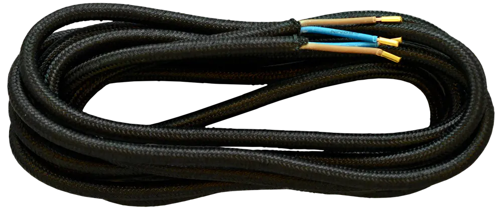Stofledning 3 m - sort