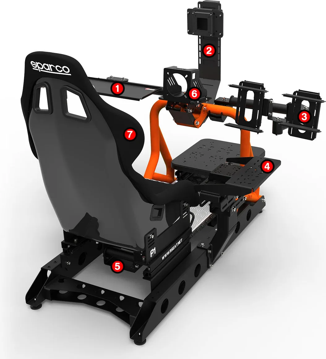 rSeat P1 Orange Sièges simulation gaming