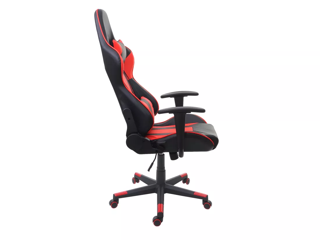 Chaise de bureau MCW-F84, noir/rouge