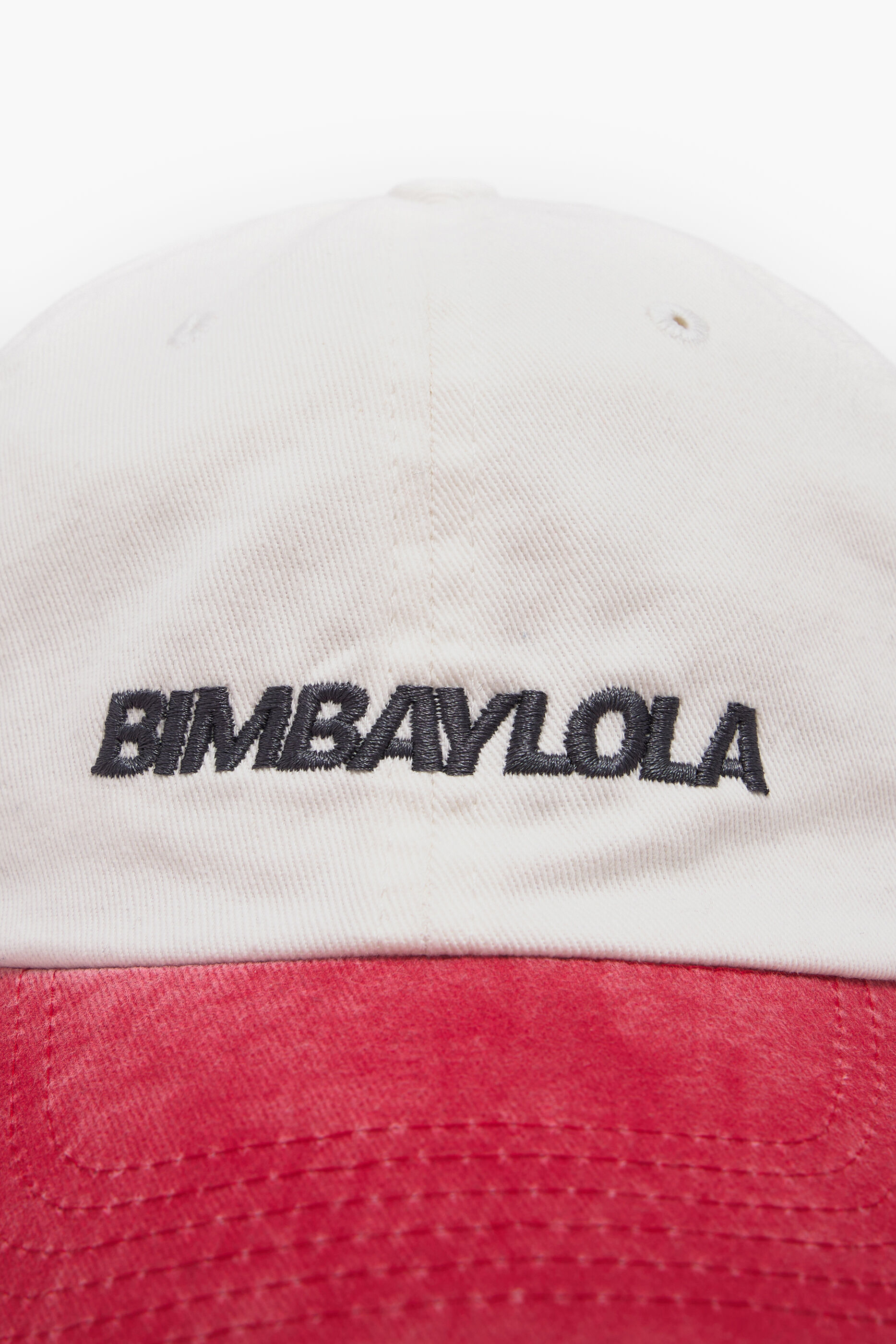 Boné de algodão bicolor branco