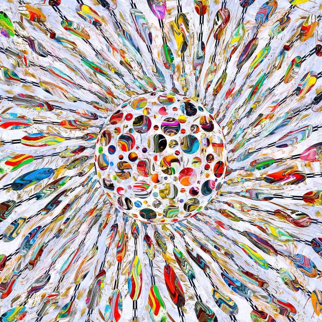 Waves Of Iridescence-Coloured Moon by David Pinegar - Limited Edition. Edition of: 150. Signed.