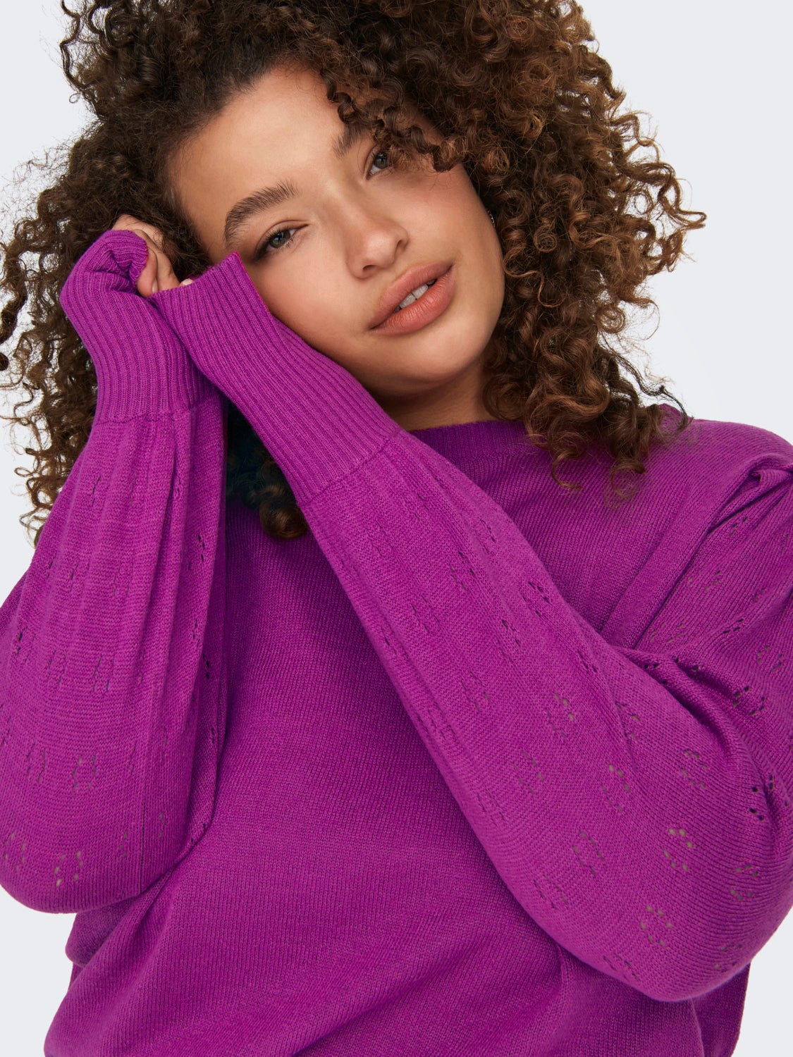 CARMIRLA Strickpullover Purple Wine