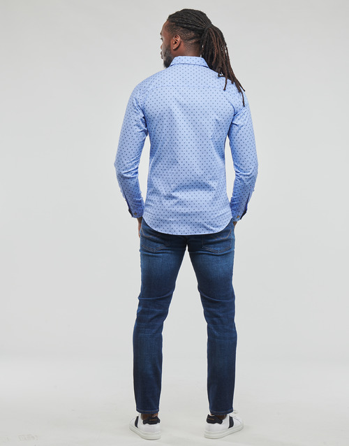 Jack & Jones - JJETREKOTA DETAIL SHIRT LS - Bleu