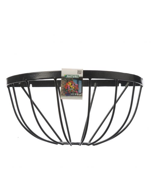 Nature Hanging Basket Smeedijzer - Ophangen En Haken - 20.2x40.3x18.7 cm Zwart
