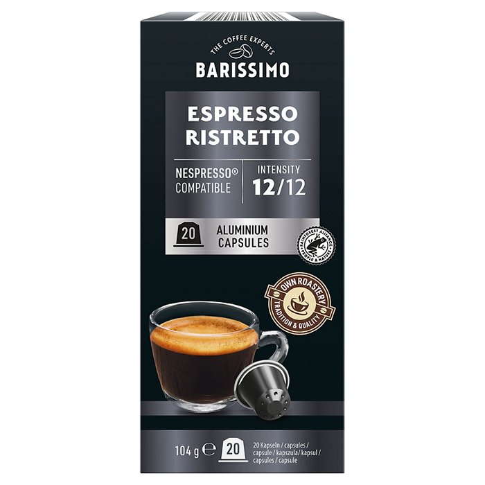 BARISSIMO Kaffeekapseln Espresso Ristretto