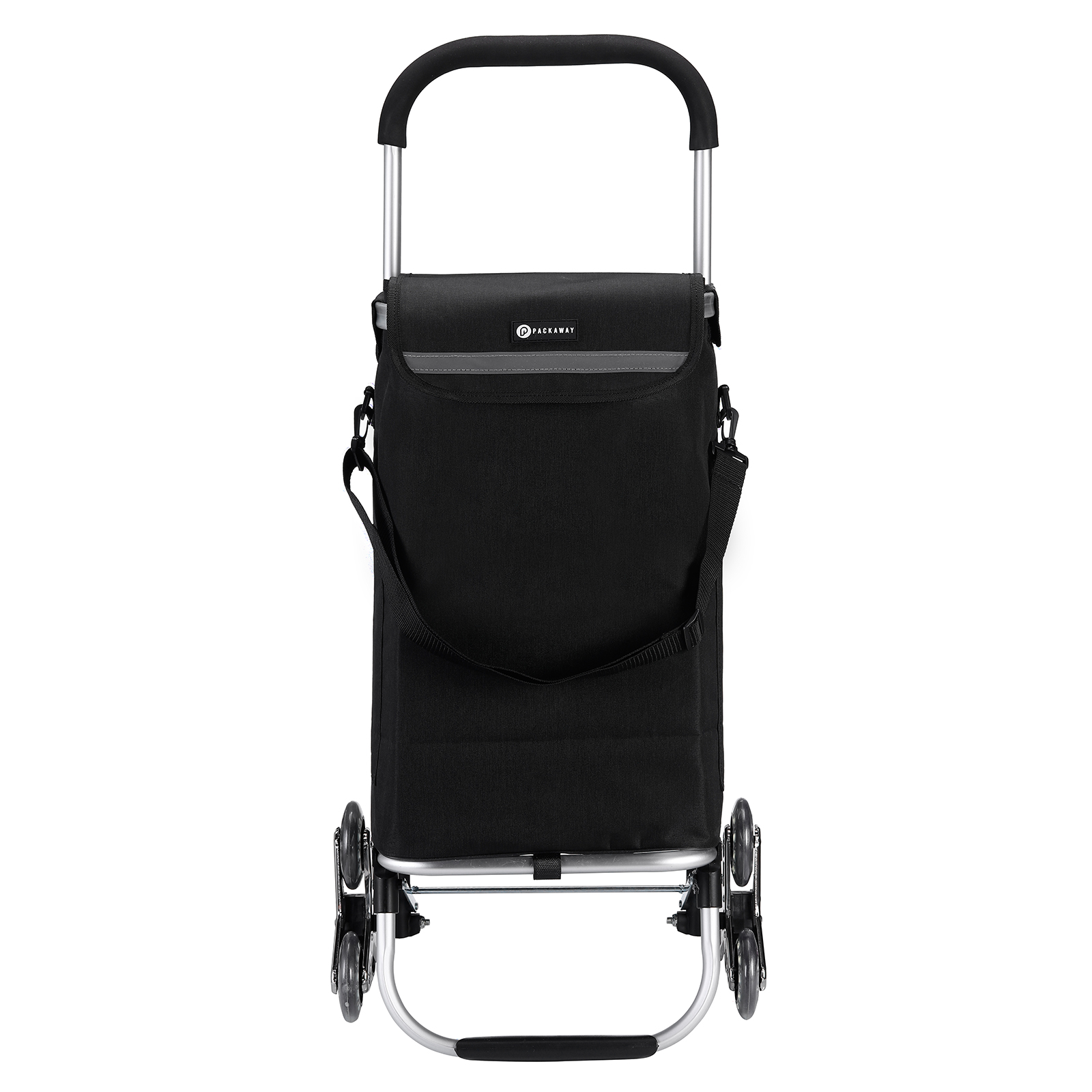 Packaway 40 liter boodschappentrolley met 6 wielen - Black