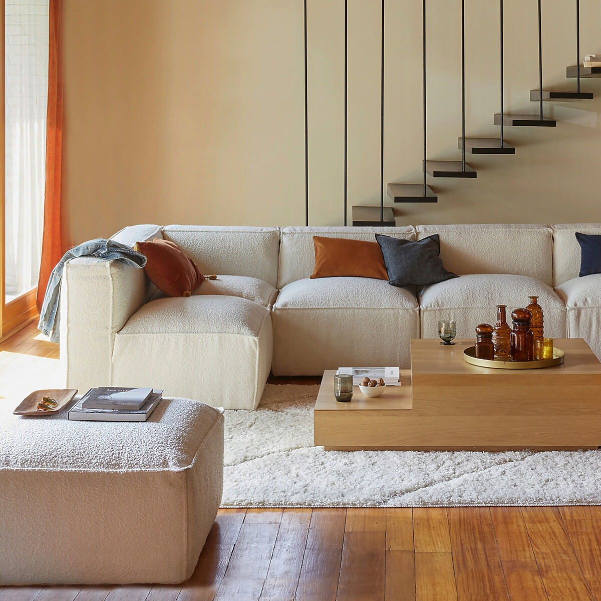 LA REDOUTE INTERIORS<br>Poef em bouclette Seven