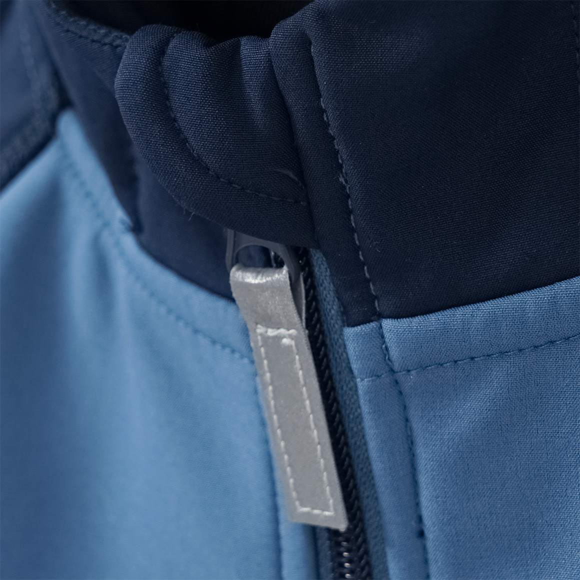 Topomini Baby Softshelljacke mit Kapuze dunkelblau / blau