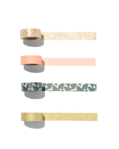 4 washi tapes 5mx1.5cm botanique