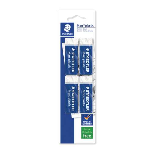 STAEDTLER® Mars plastic Radierer, 4er-Packung