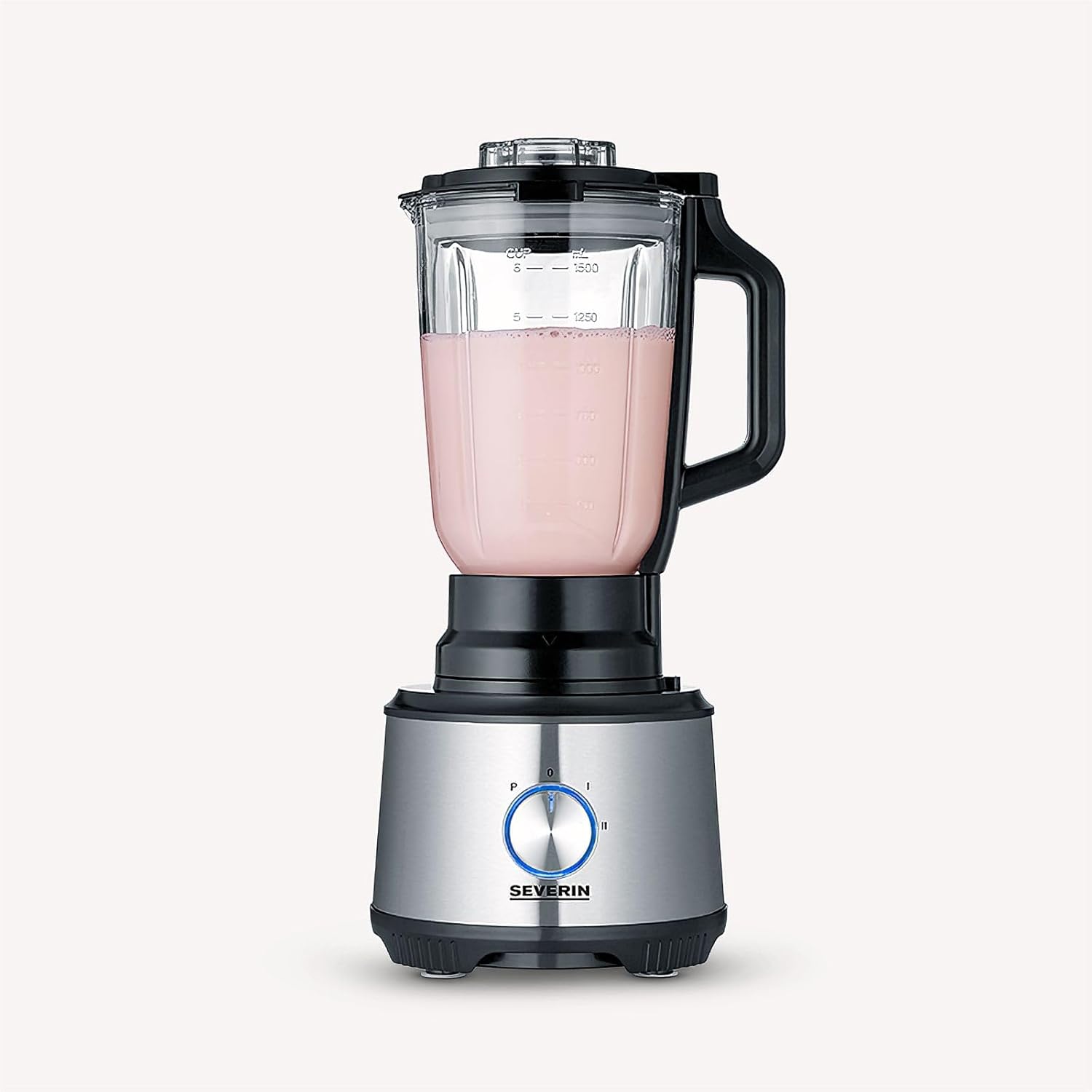 SEVERIN Robot de cuisine avec balance intégrée, robot ptissier pour 3 kg de pte ou 5,5 L, robot ménager robuste avec crochet à pétrir, batteur plat et fouet, 1 000 W, noir, KM 3898