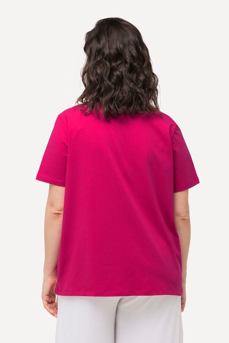 T-Shirt, Zierbänder, Cut-Out, Halbarm
