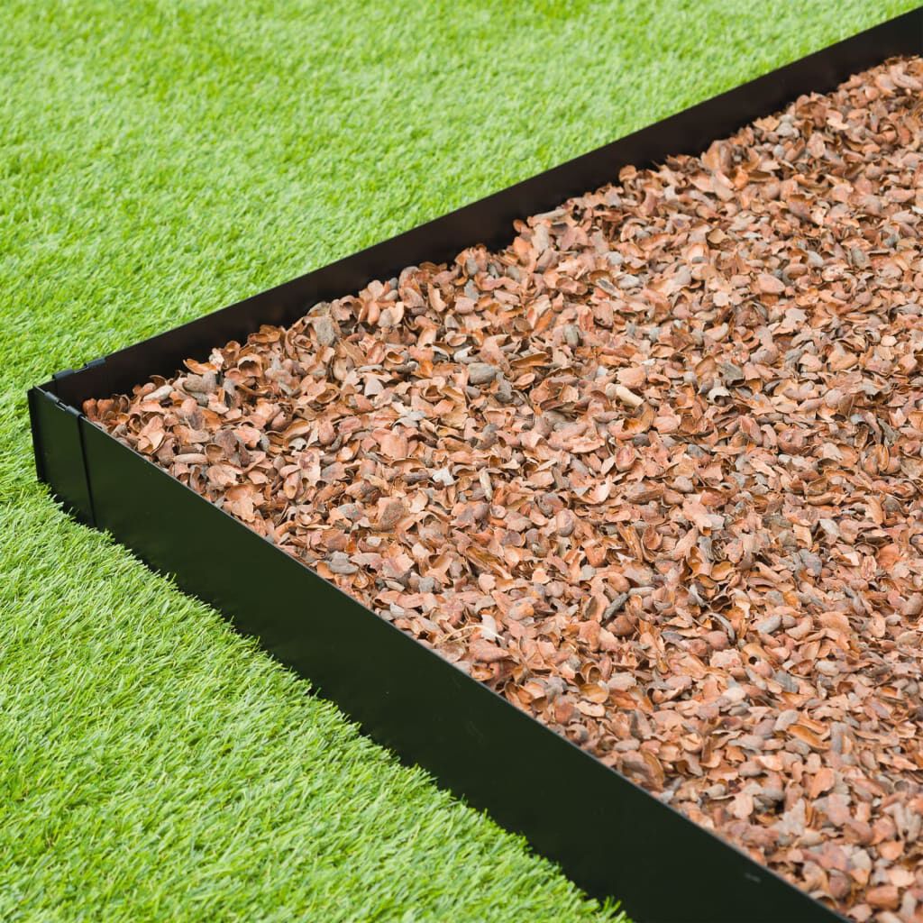 Nature Garden Edging, 3 stuks, 91,4x10,2 cm, zwart