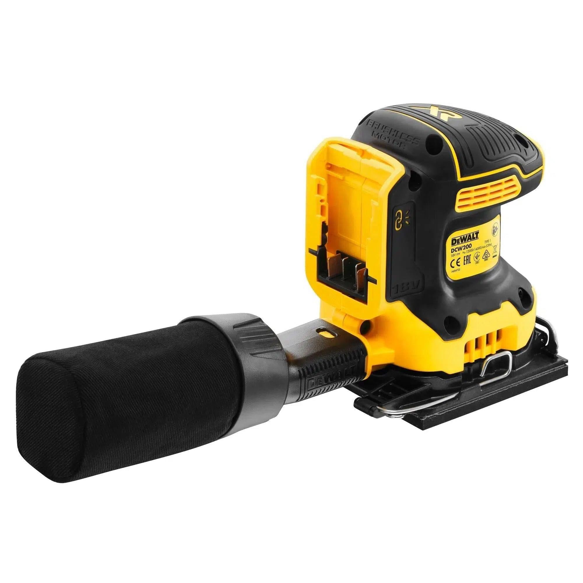 DeWALT DCW200NT Accu vlakschuurmachine 18V XR Basic Body in TSTAK