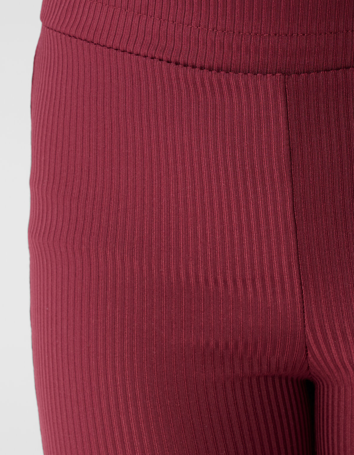 Rib Flared Fit Legging Donkerrood