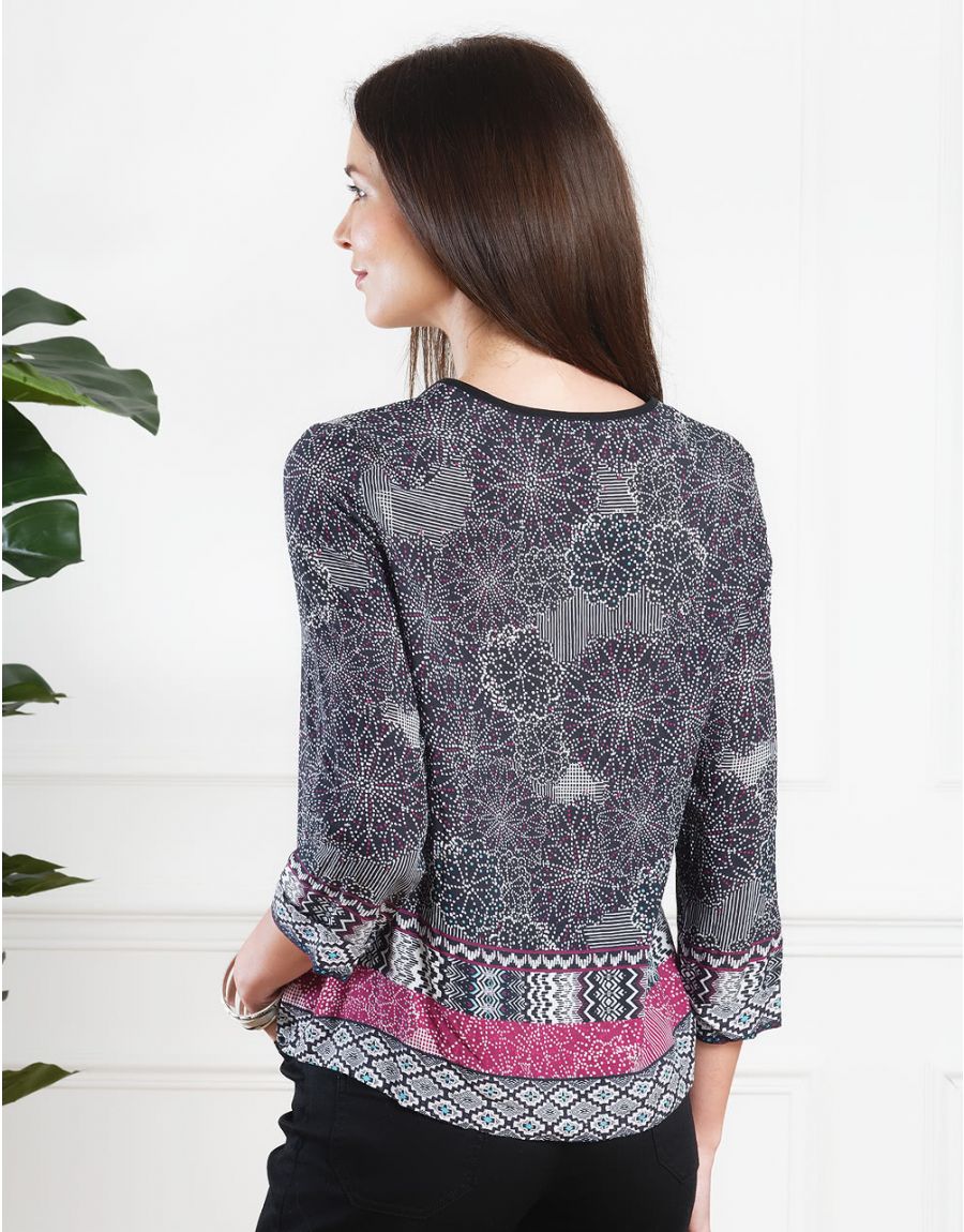 Blouse évasée en dentelle