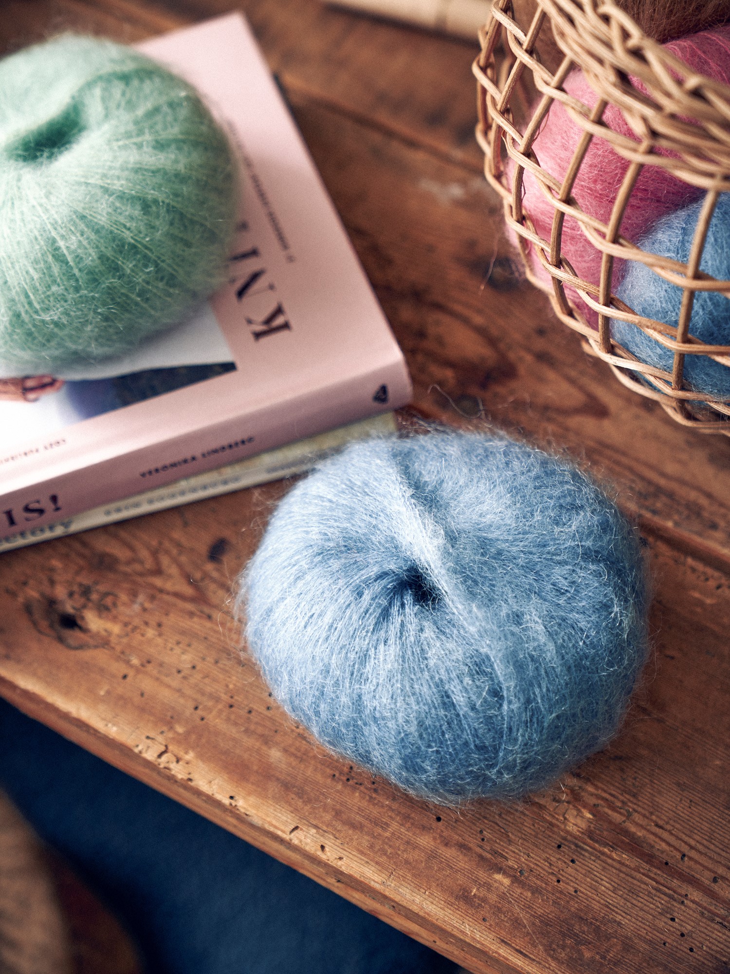 Mohairgarn med nylon | Mohair/nylon. 25 g. | Petrol