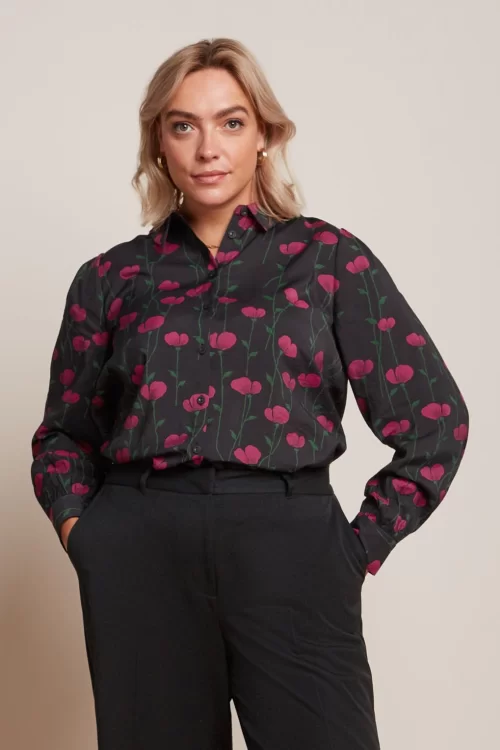 King Louie Maisie Harper blouse in zwart