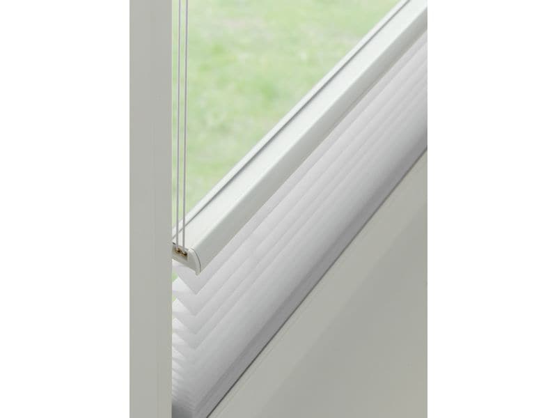 Gardinia Plissée Concept 40 x 130 cm, Weiss Plissée mit zwei Bedienschienen