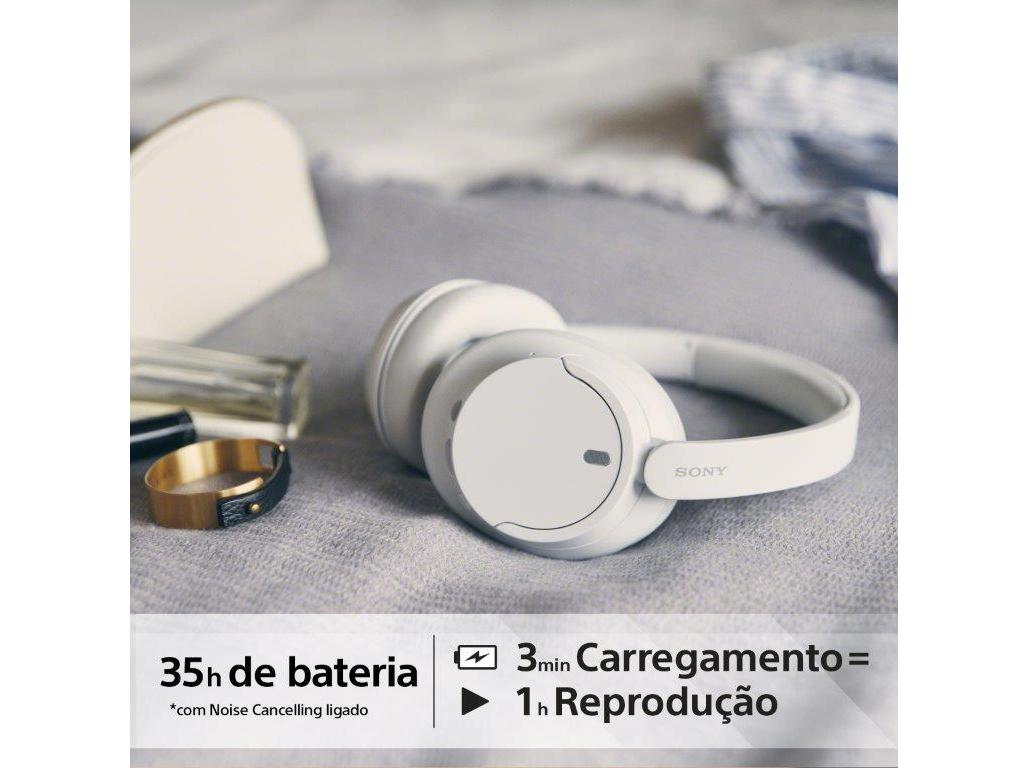 AUSCULTADORES SEM FIO SONY WHCH720NW NOISE CANCELLING BRANCO