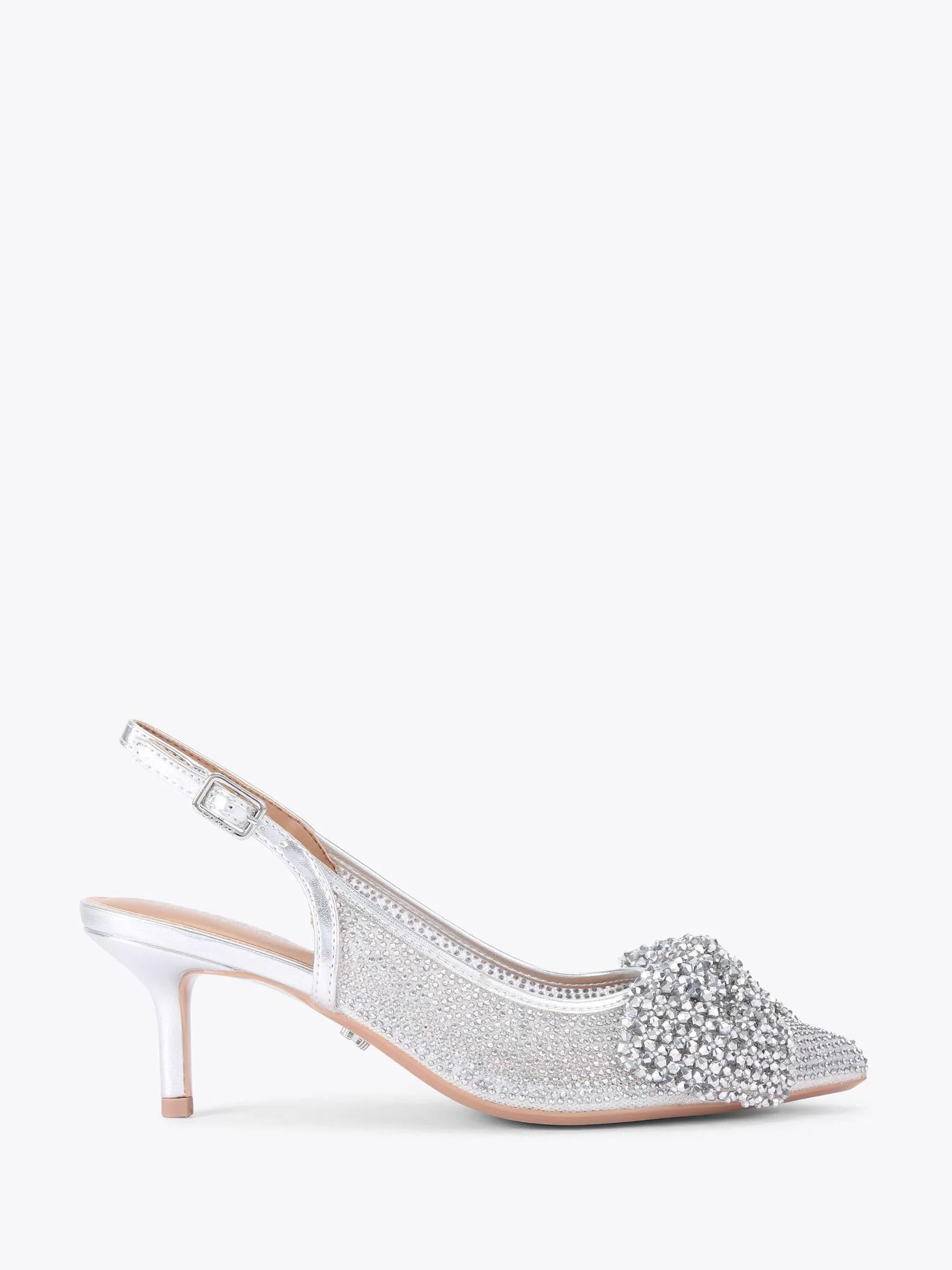 Zilver - Carvela Chiara Bow Sling Shoes