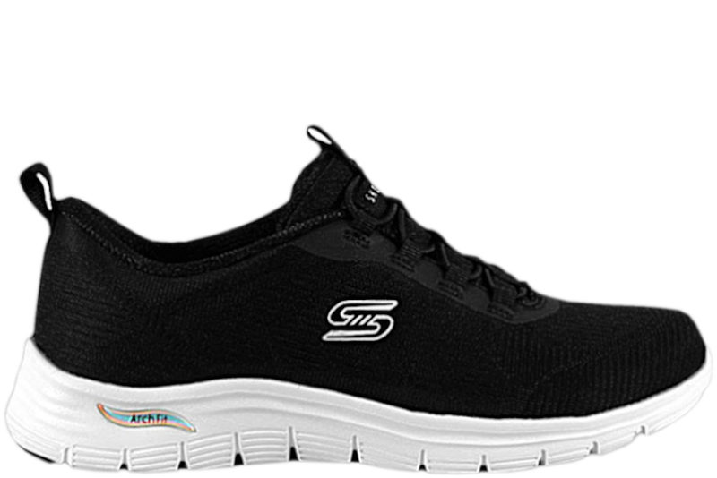 SKECHERS ARCH FIT VISTA GLEAMING BLACK SNEAKERS